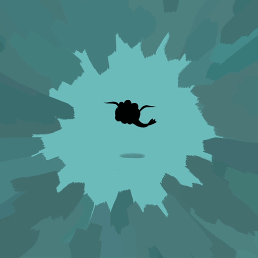 Silhouette of a mystery monster.