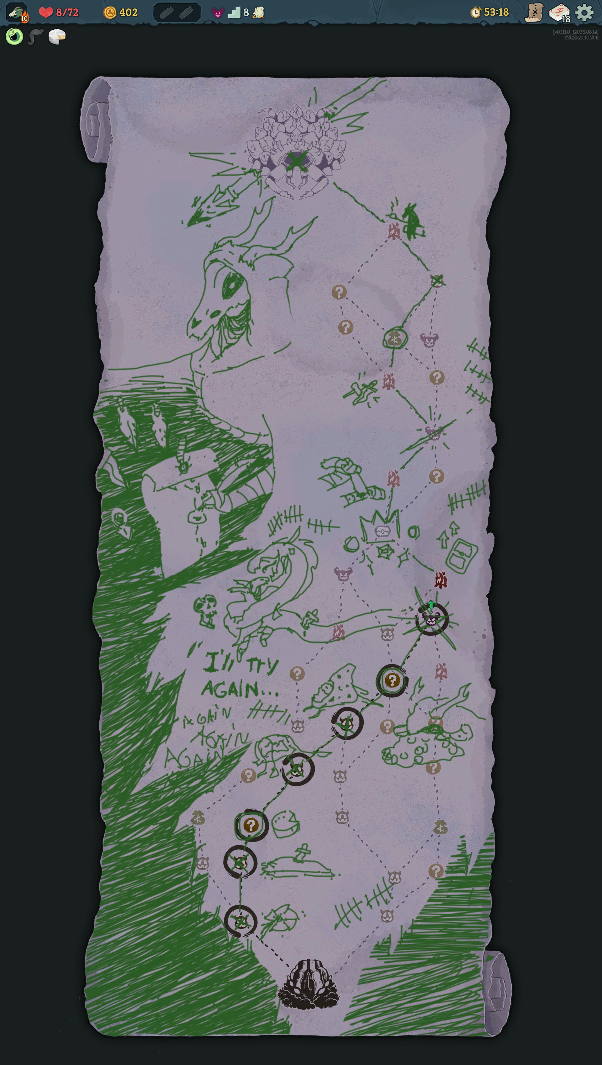 Drawings of the Silent in various situations across the map.