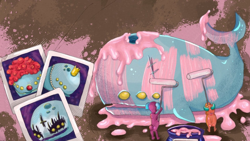 Art of Neow getting a makeover by some gremlins.