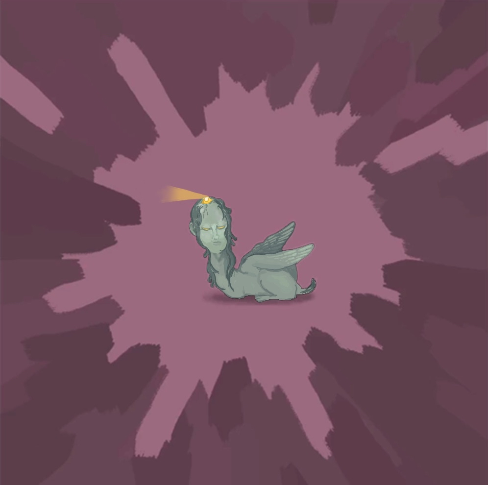 A gorgon-like creature with the Giant Head as its head.