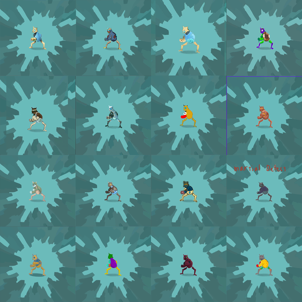 An image of a collection of mystery monster guesses, many of them resembling the Defect.