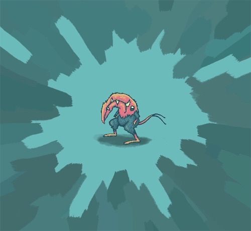 A bipedal creature with a long, floppy snout.